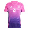 Maglia ufficiale Germania Gundogan 21 Trasferta Euro 2024 per Bambino